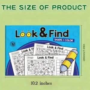 Look & Find Shape/Color Activity Book for Kids, NEW